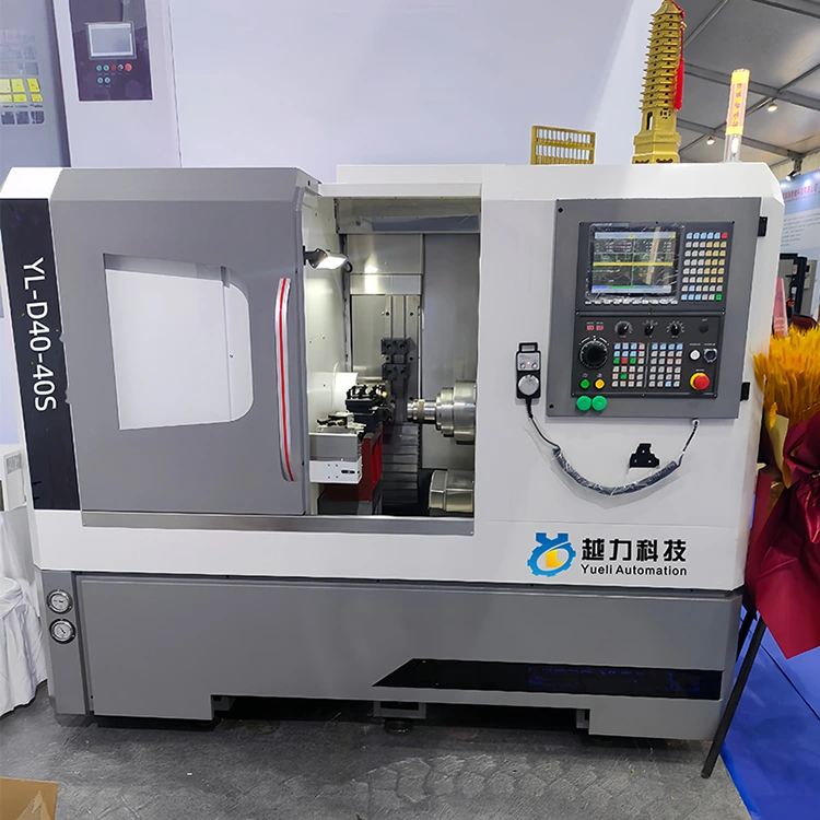 CNC افقی ڈوئل ہیڈ لیتھ مشین